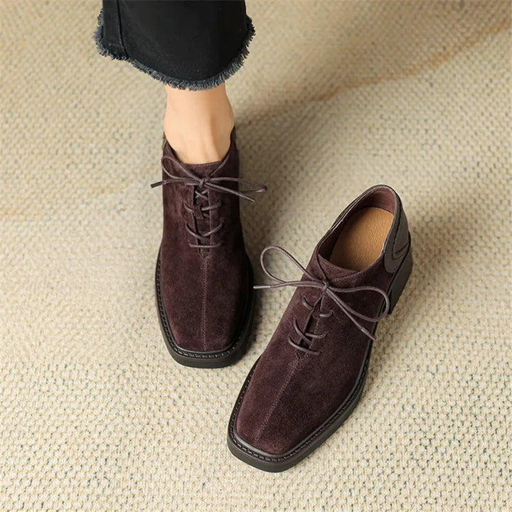 Harper Suede Block Heel Loafers