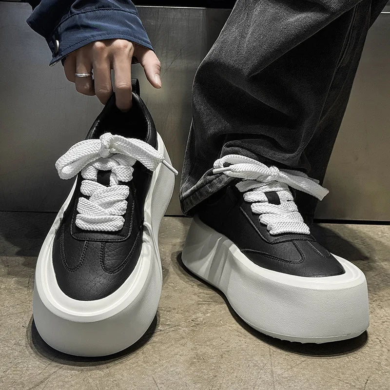Luca Wide Lace Platform Sneakers