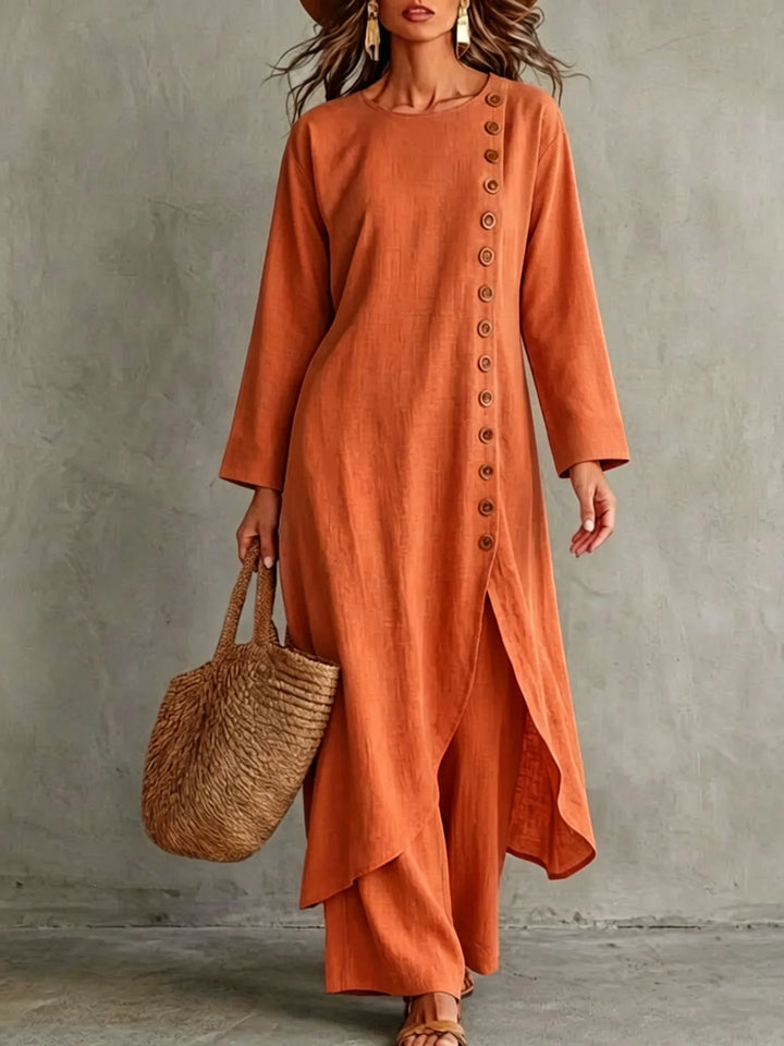 Verity Asymmetric Button Placket Set