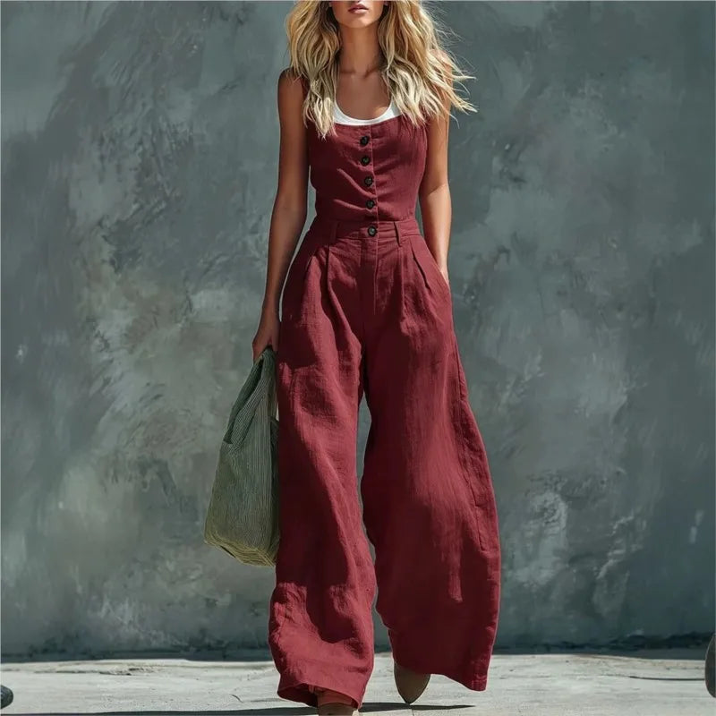 Ruth Wide Leg Pocket Jumpsuit