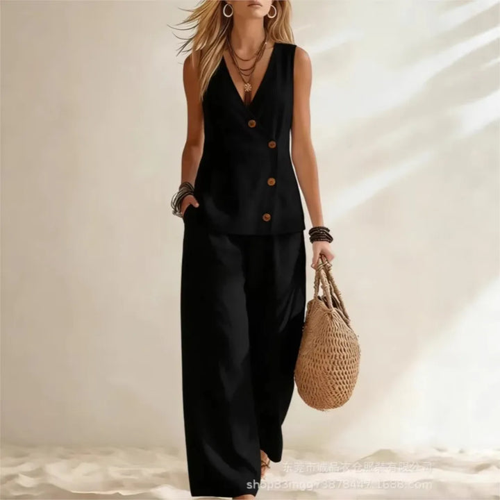 Carina Button Down Matching Set