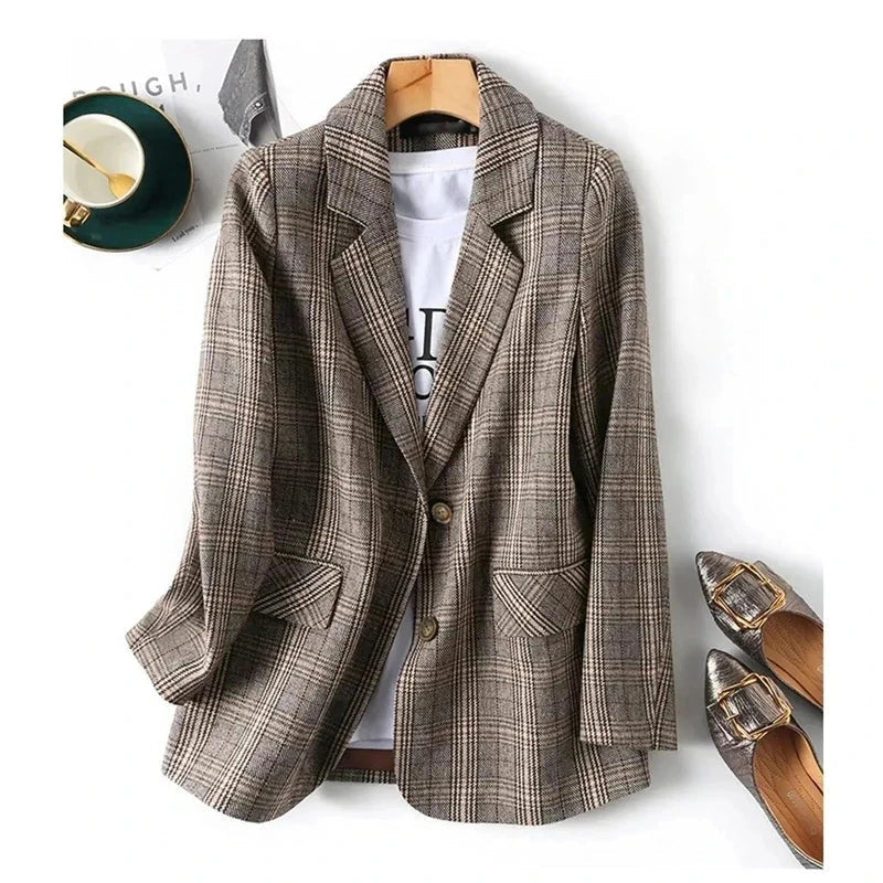 Juliette Plaid Tailored Blazer