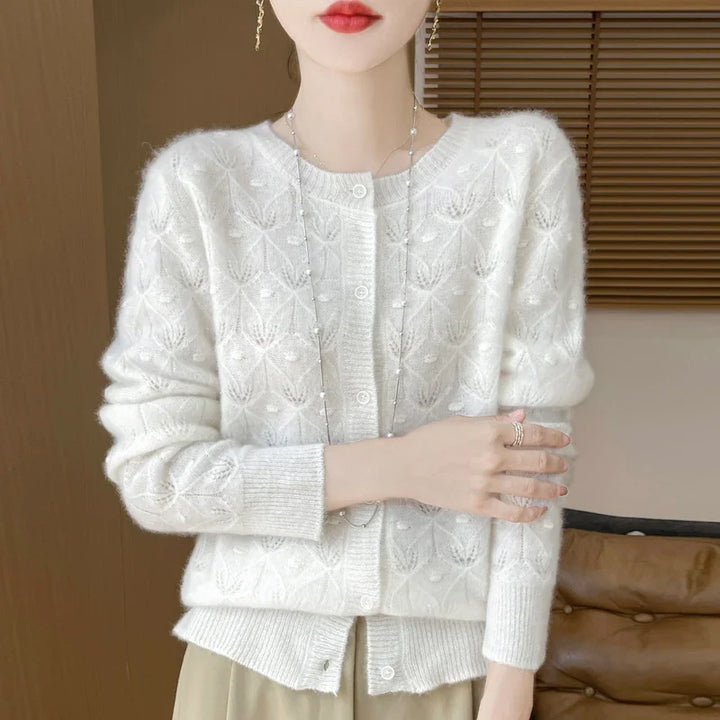 Alessandra Jacquard Knit Cardigan
