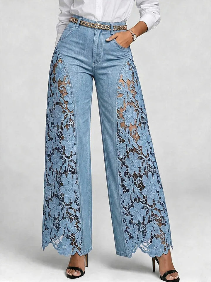 Katelynn Floral Lace Wide Leg Pants