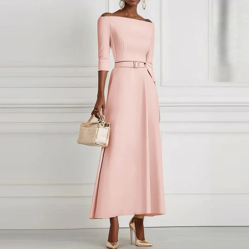Viviana Elegant Long Sleeve Maxi Dress