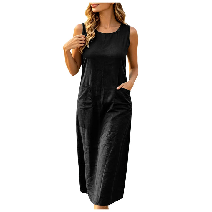 Frances Sleeveless Pocket Midi Dress