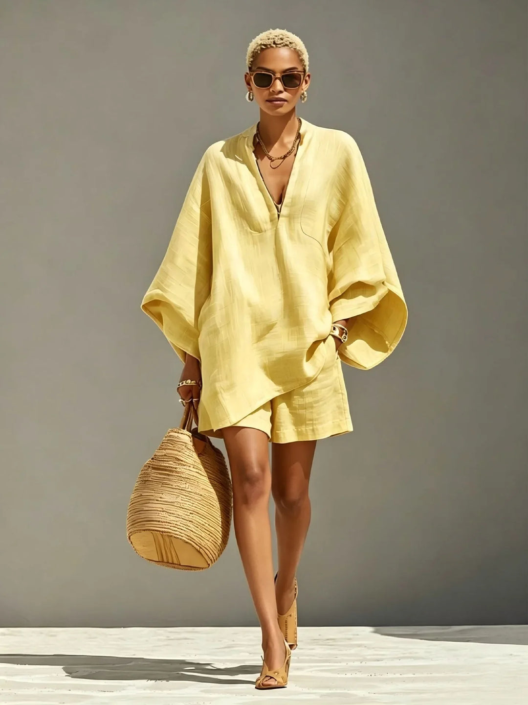 Luvien Batwing Sleeve Matching Set