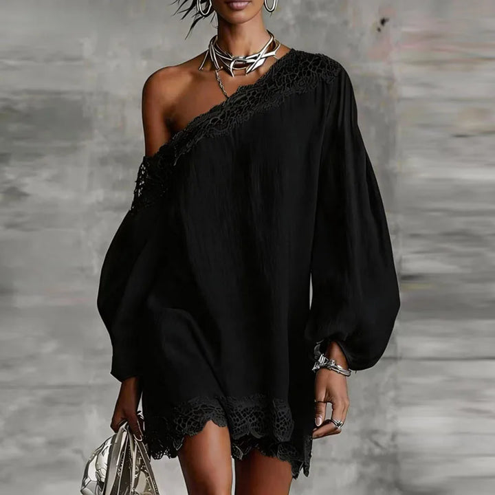Merelle One Shoulder Boho Mini Dress