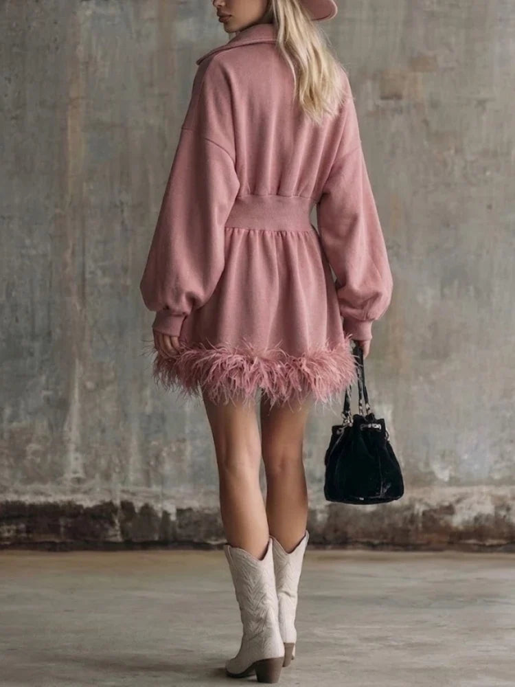 Larkin Half Zip Mini Dress