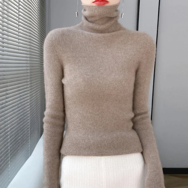 Colette Ribbed Turtleneck Sweater