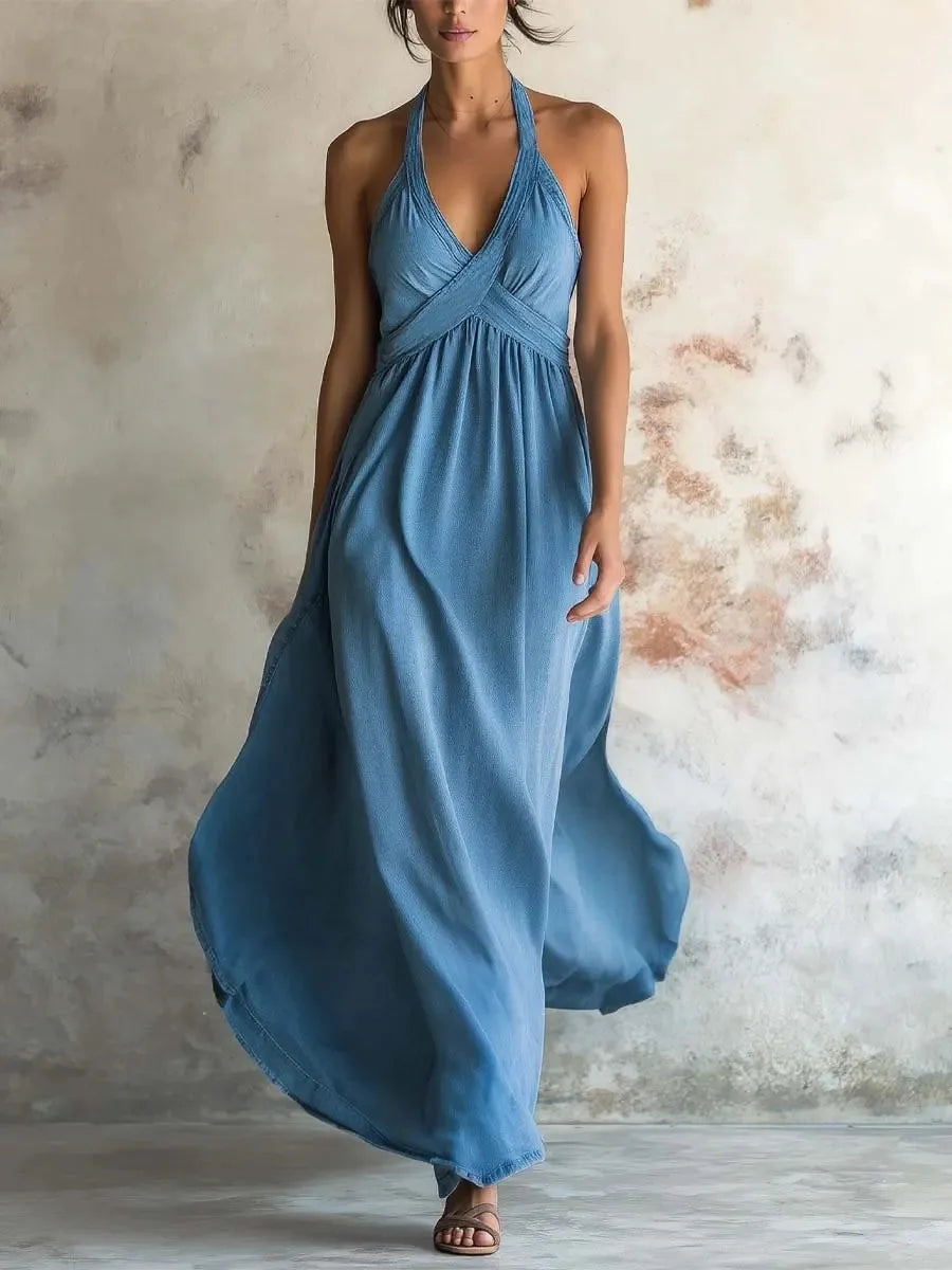 Elsinore Bohemian Backless Maxi Dress