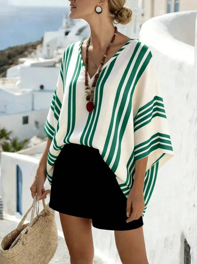 Audrey Batwing Stripe Blouse