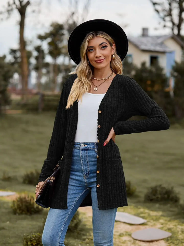 Noelani Ribbed Knit Cardigan