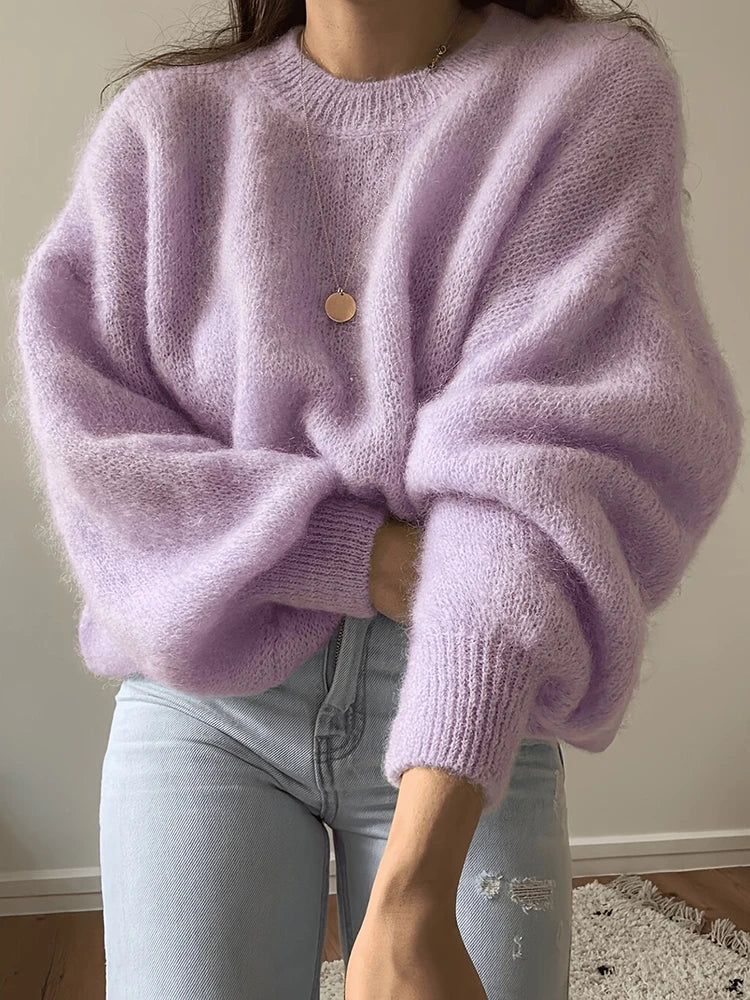 Isolde Fuzzy Knit Pullover