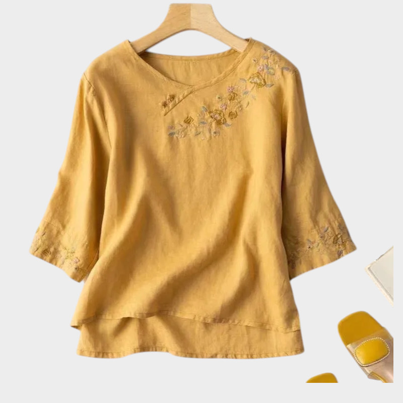 Emilia Floral Embroidered Blouse
