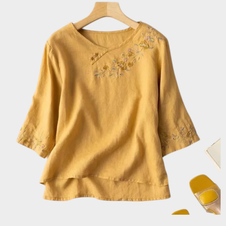 Emilia Floral Embroidered Blouse