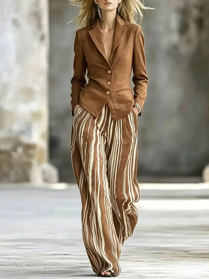 Odalisia Wide Leg Pant Suit