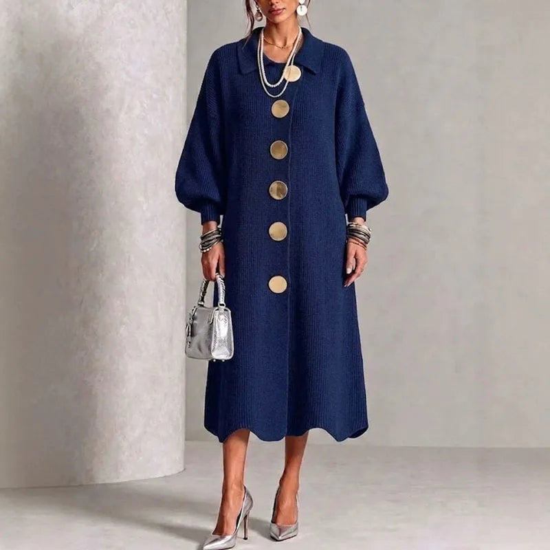 Isadora Button Front Sweater Dress
