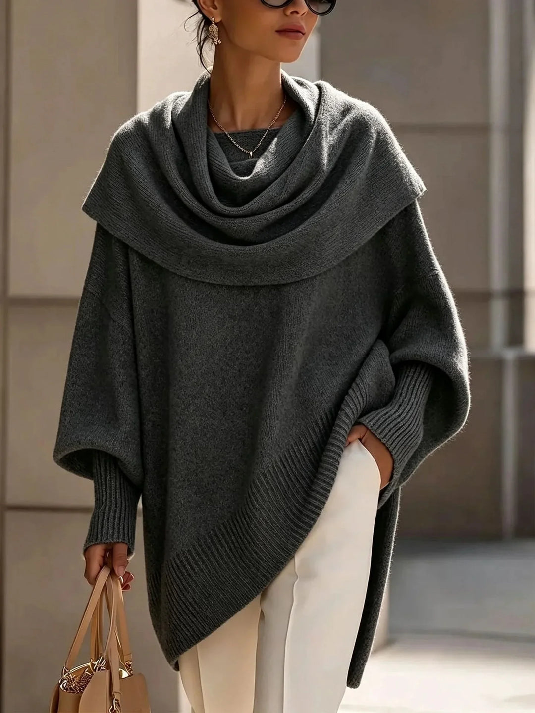 Liora Scarf Collar Poncho