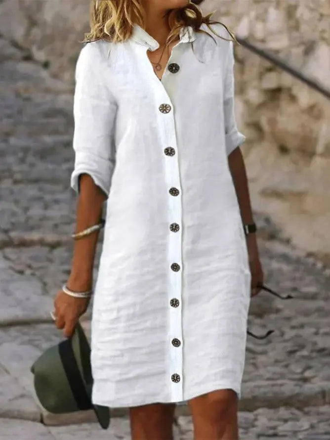 Elodie Button Front Mini Dress