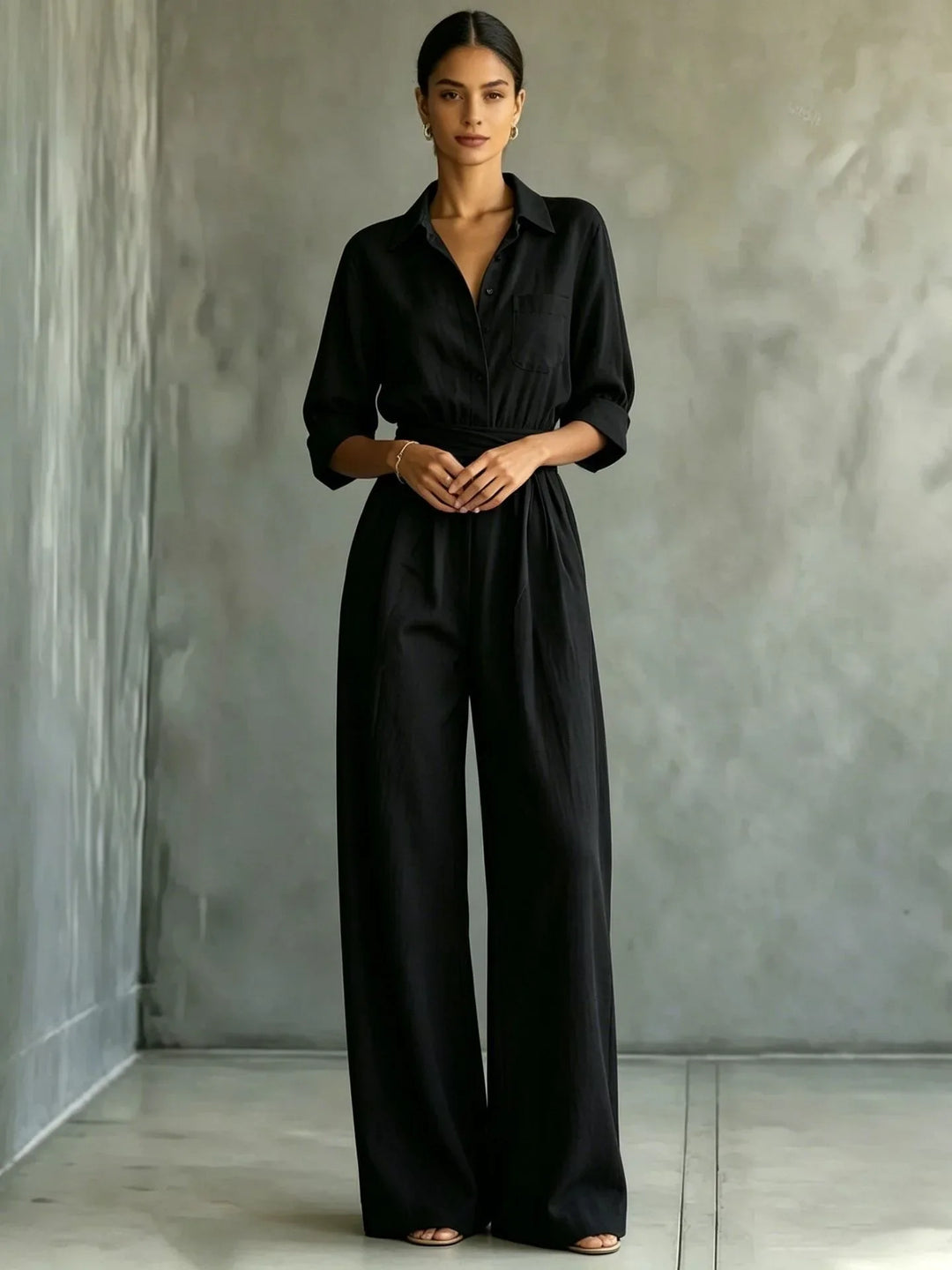 Juliana Casual Wide Leg Jumpsuit