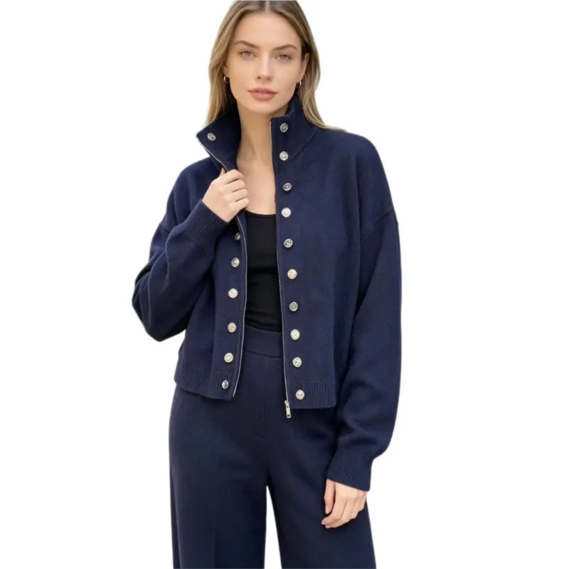 Emerald Double Button Cardigan
