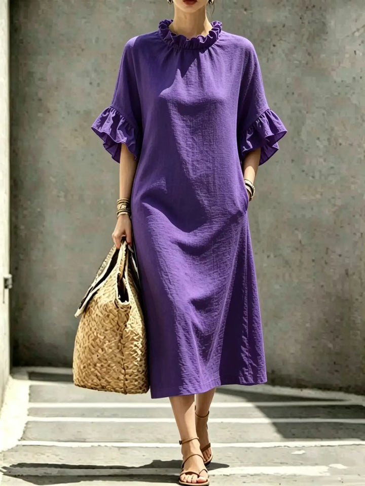 Alessia Ruffle Sleeve Midi Dress