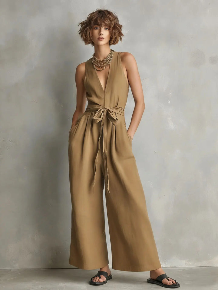Catarina Relaxed V Neck Jumpsuit
