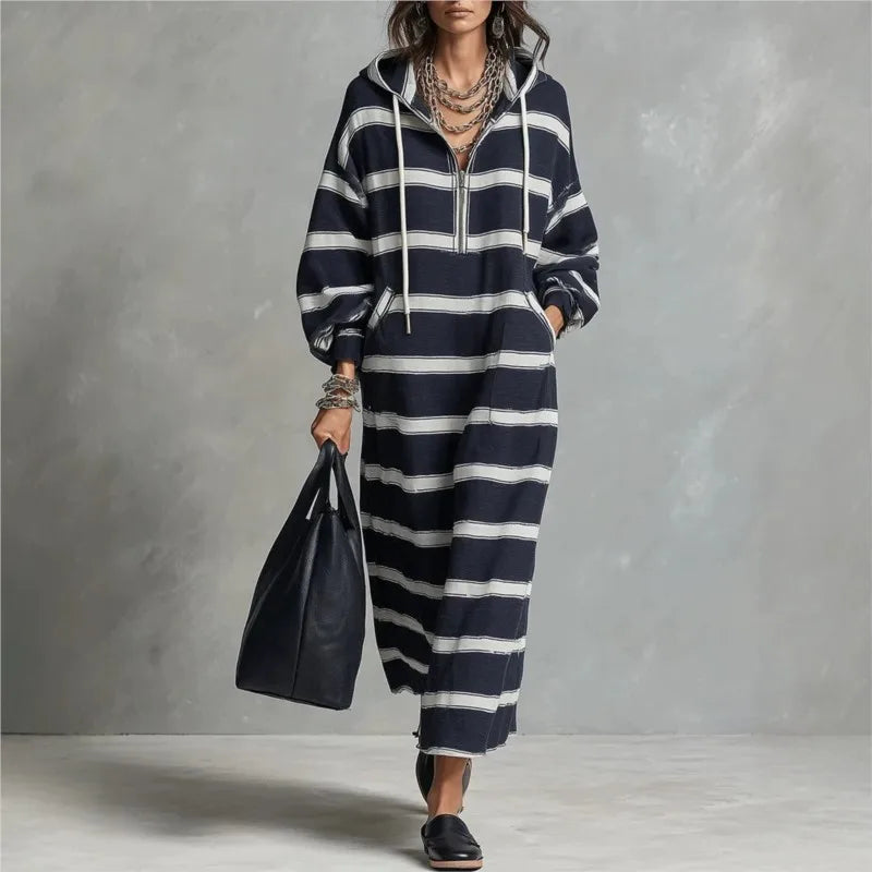 Odessa Half Zip Hoodie Dress