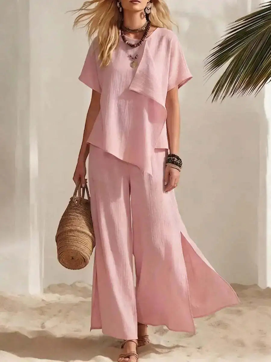 Dorinda Asymmetrical Two-Piece Set