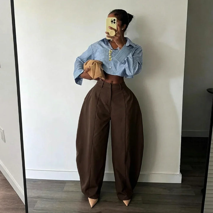 Shannon Barrel Leg Trousers