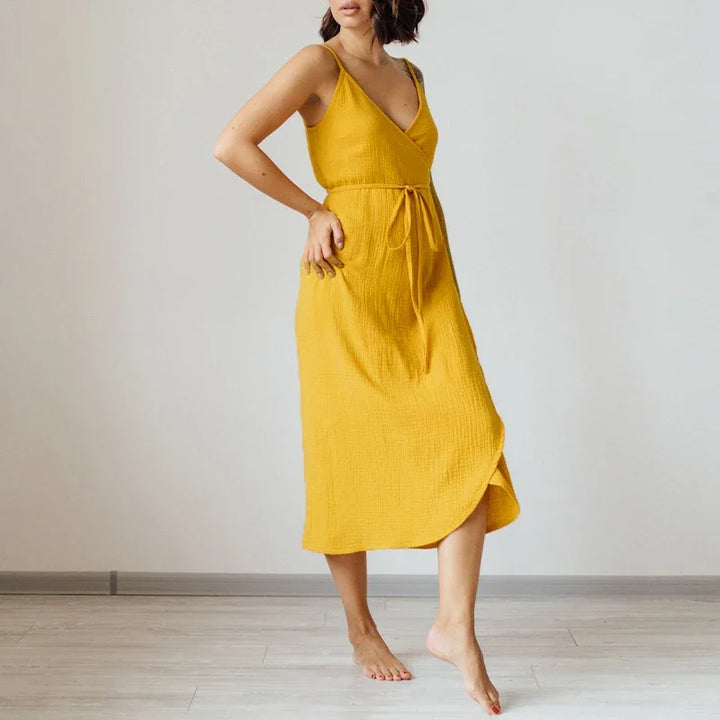 Noelle Relaxed Sleeveless V Neck Maxi Dress