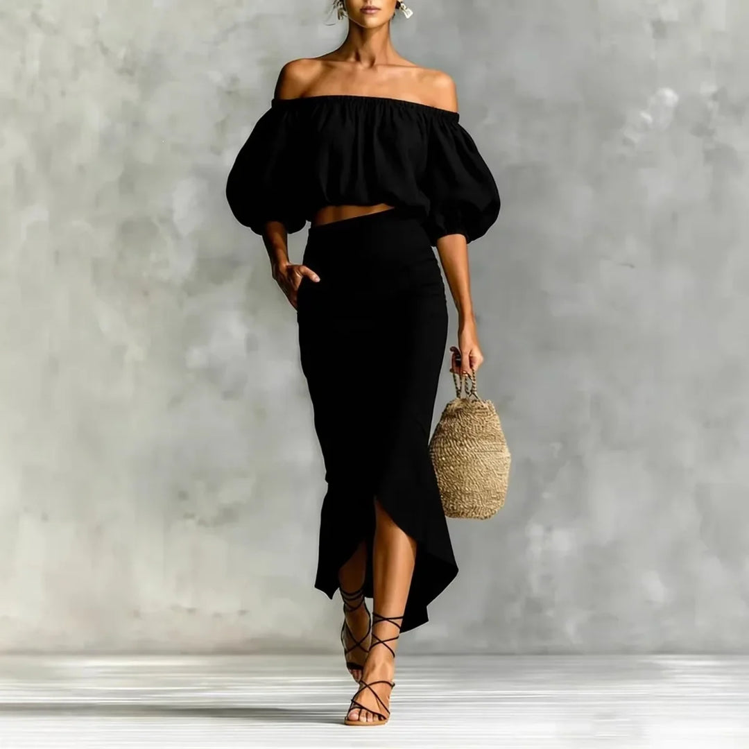 Nadia Off Shoulder Skirt Set