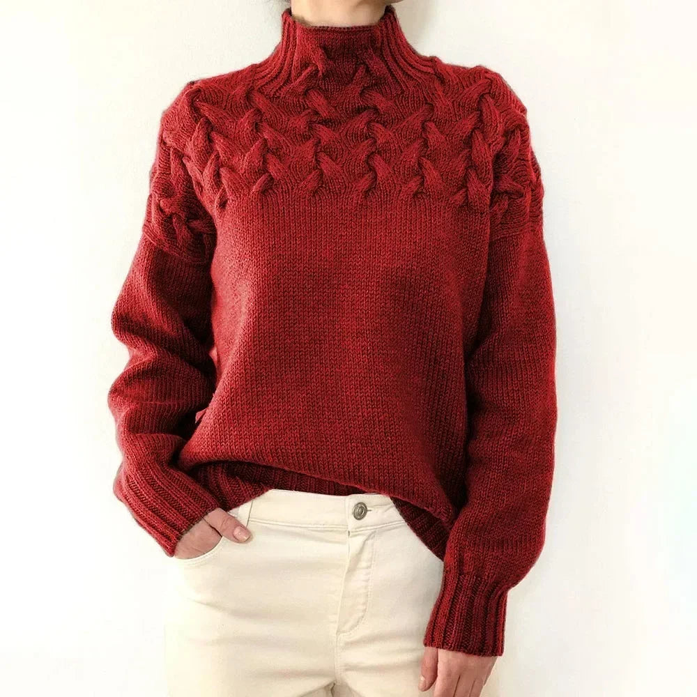 Wilhelmina Cable Knit Turtleneck