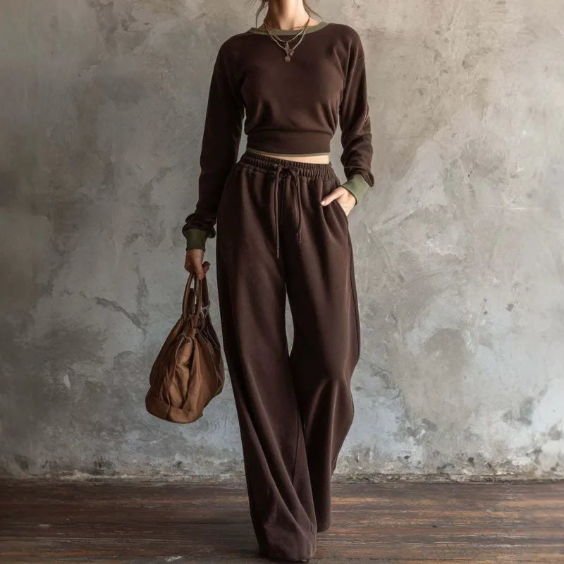 Palmer Contrast Trim Sweatshirt Set
