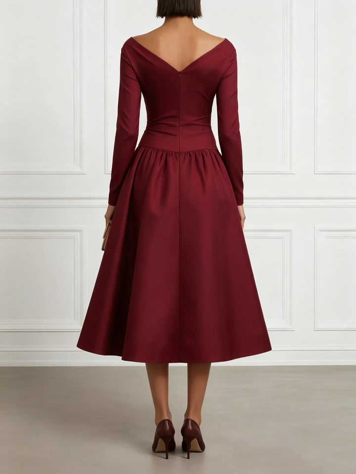 Celine Wrap Bodice Midi Dress