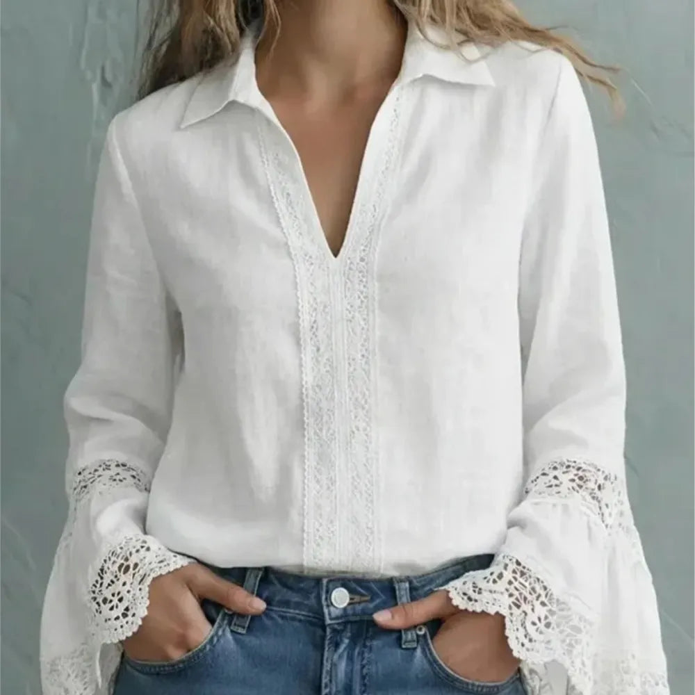 Carleigh Lace Trim Blouse