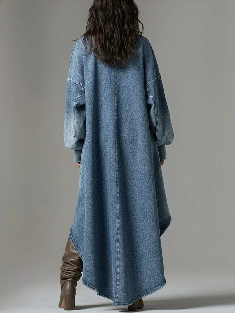 Lenea Washed Denim Maxi Dress