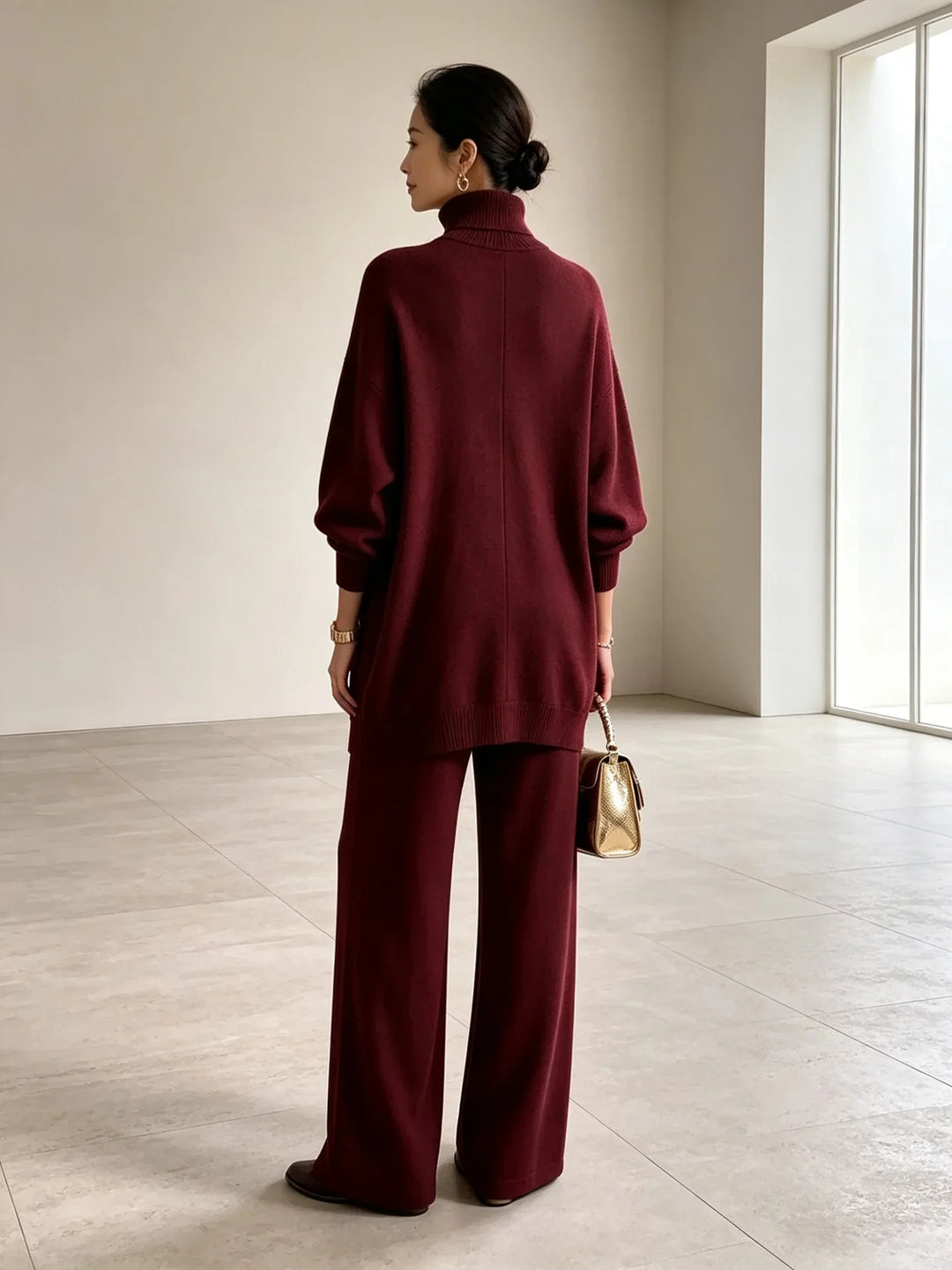 Solene Wrap Front Sweater Set