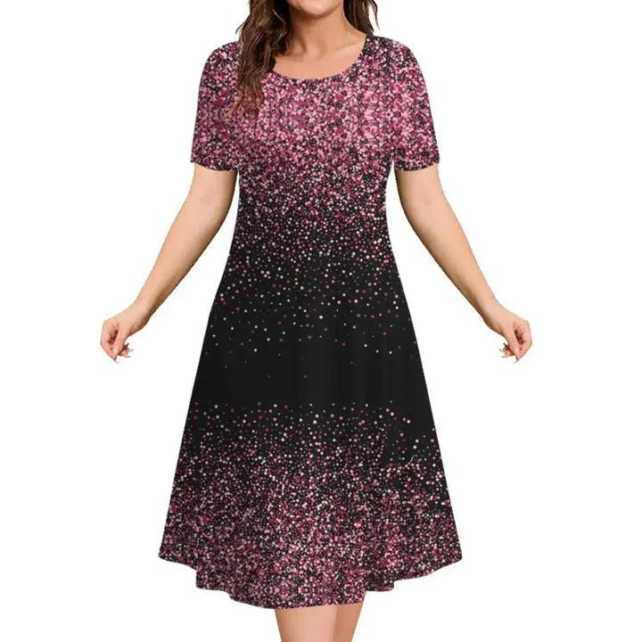 Winter Printed A Line Midi Dress