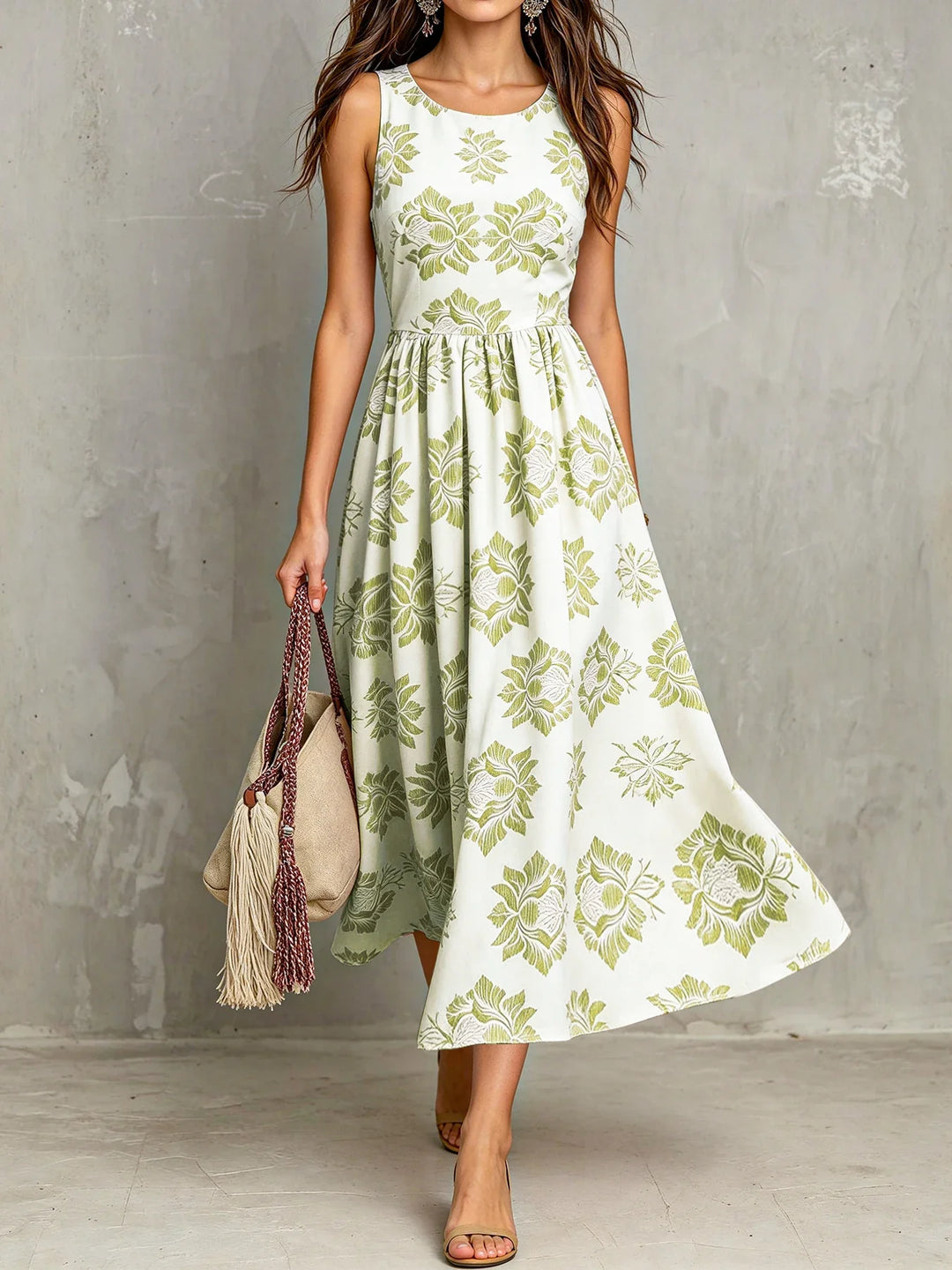 Gillian Vintage Floral Midi Dress
