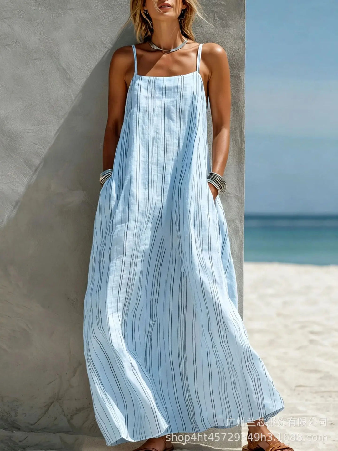 Helena Sleeveless Summer Beach Dress