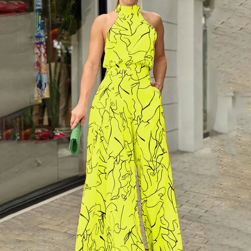 Miranda Halter Wide Leg Jumpsuit