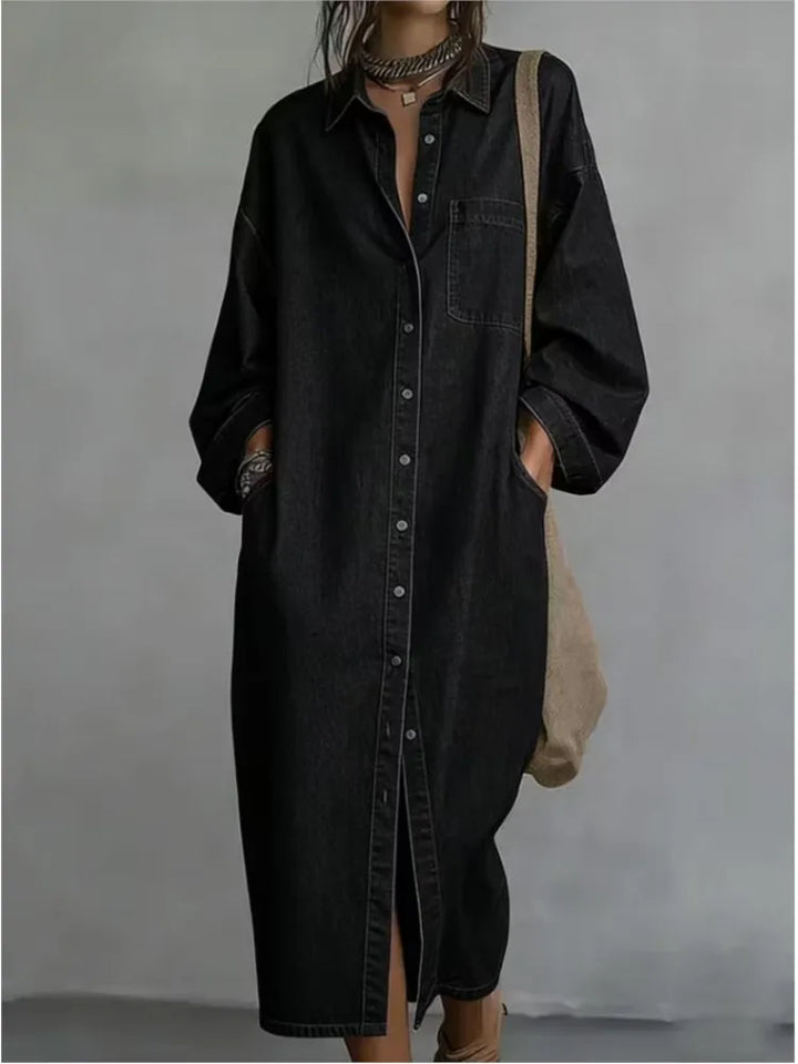 Rachel Relaxed Button Dress