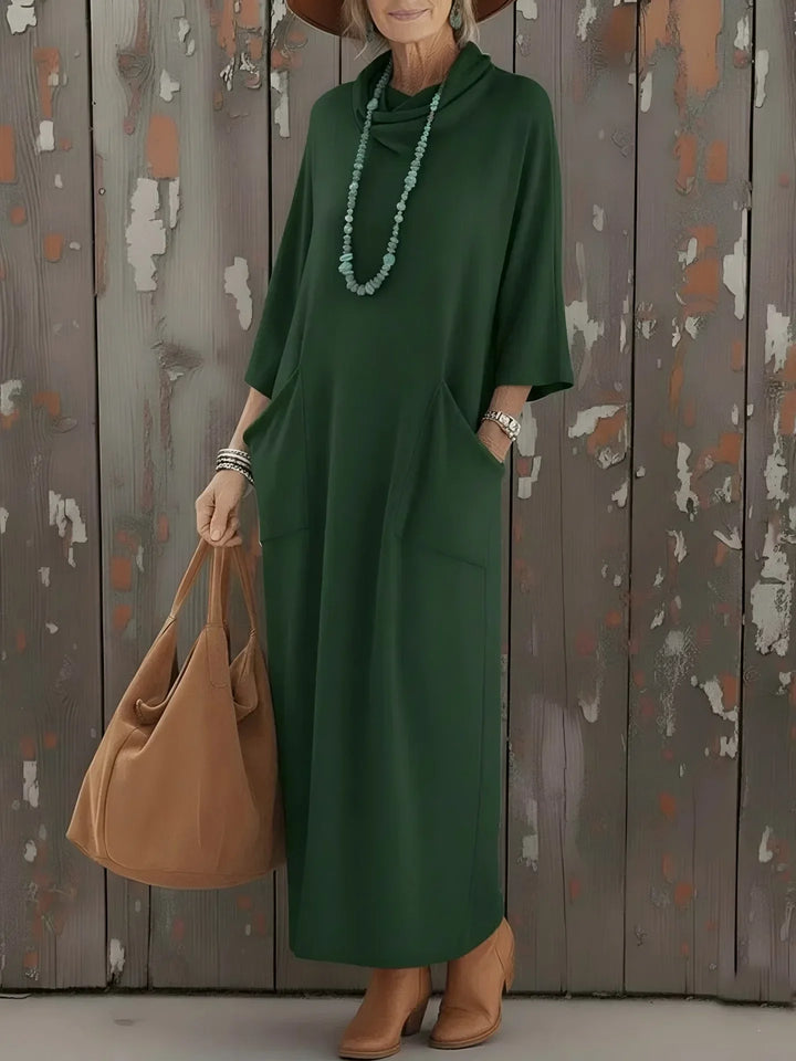 Marcelia Long Sleeve Loose Fit Casual Maxi Dress