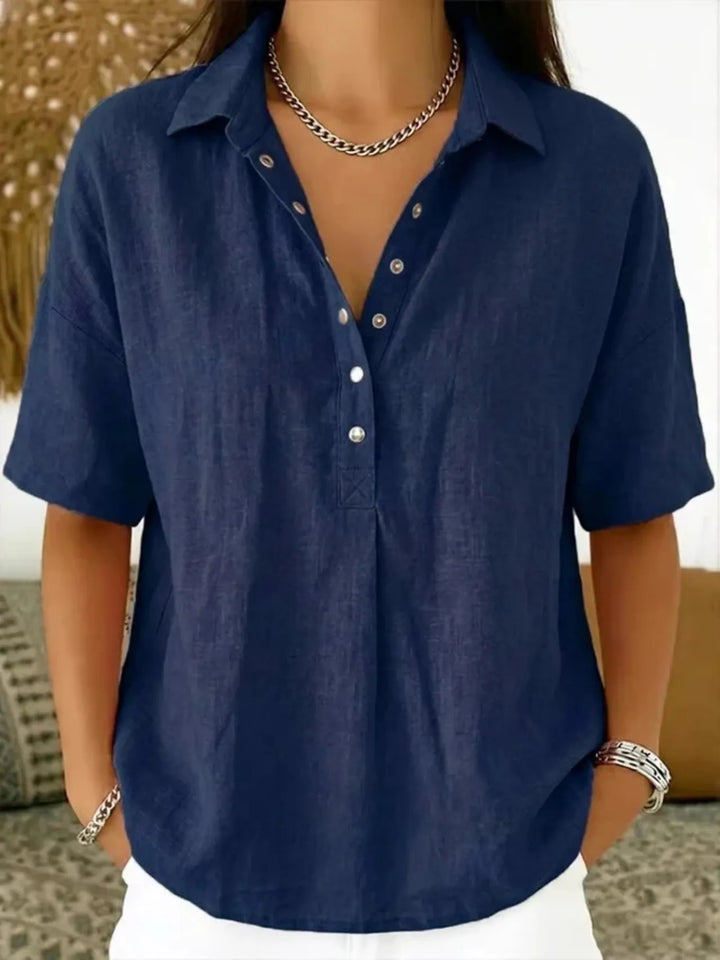 Casey Relaxed Linen Blouse