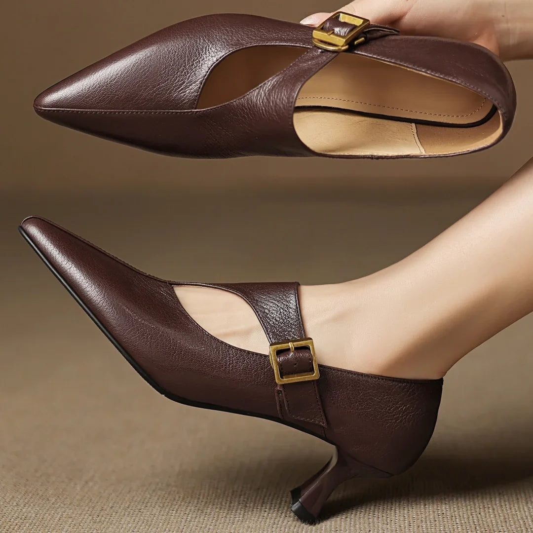 Yasmine Leather Dress Pumps