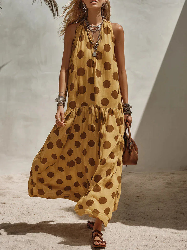 Kayla Polka Dot Maxi Dress