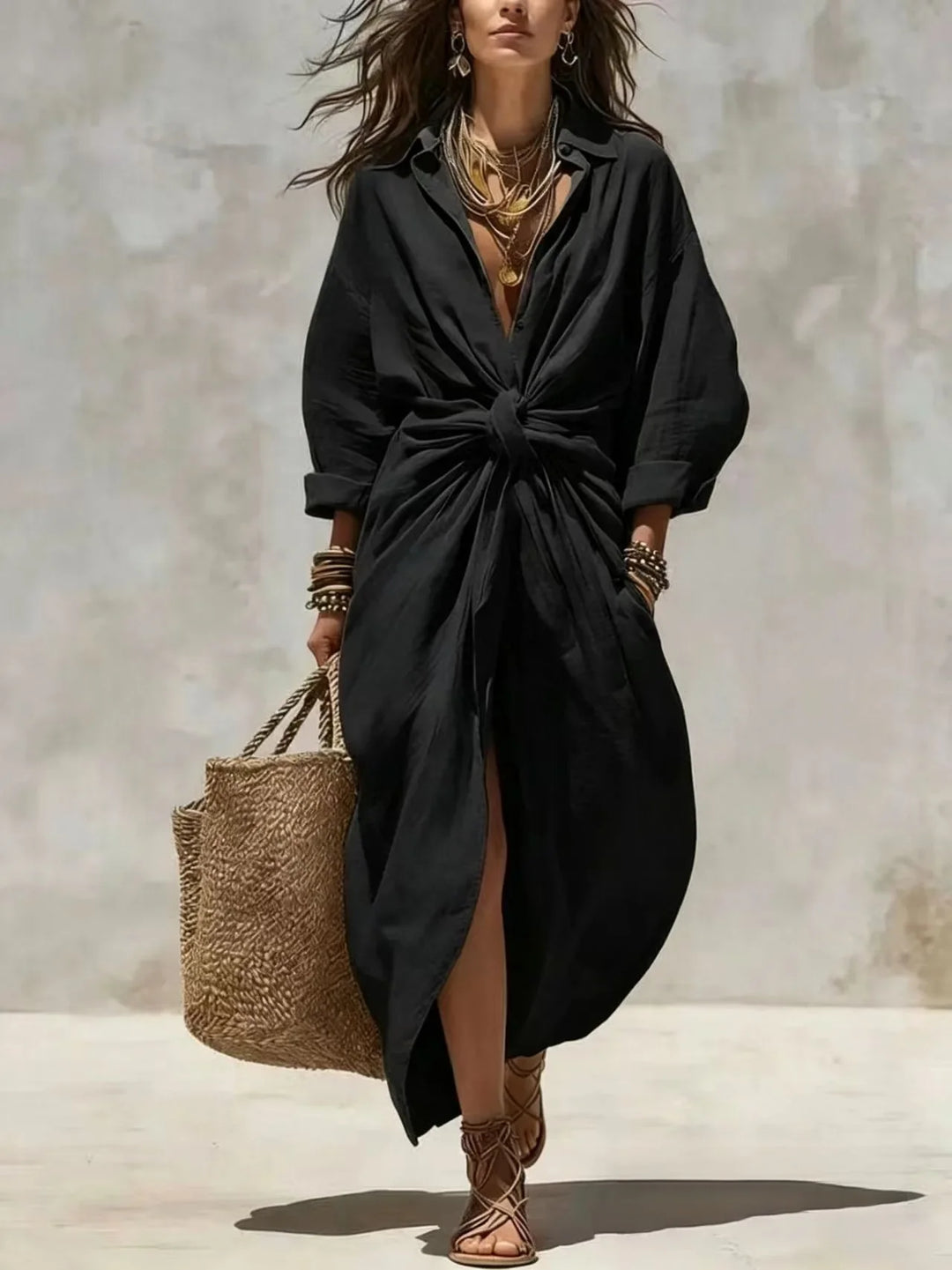 Calanthe Relaxed Shirt Maxi Dress