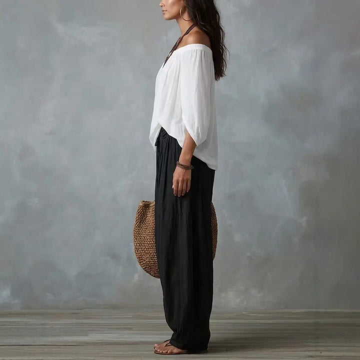 Amelie Bohemian Off Shoulder Harem Pants Set